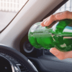 Illustration des dangers de l'alcool et de la drogue au volant à l'occasion de la semaine de la sécurité routière au travail.