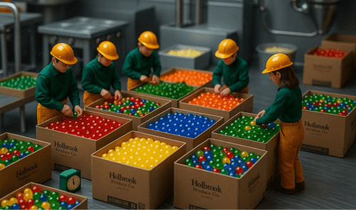 Illustration de billes de différentes couleurs représentant les différents profils DISC.