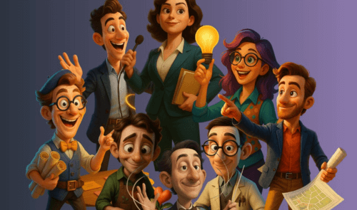 Illustration représentant des hommes et des femmes différents.