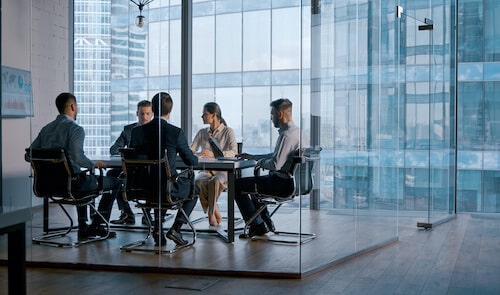 Photo d'une réunion d'entreprise