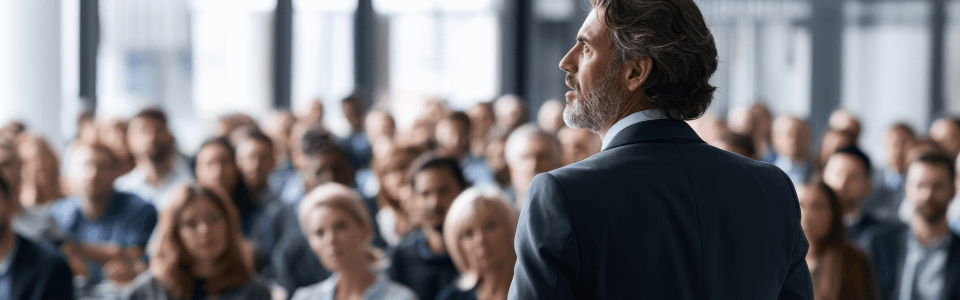 Formateur professionnel C'DEFI animant une session de formation interactive en entreprise avec des apprenants